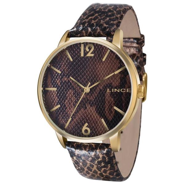 Imagem de Relógio Lince Feminino Dourado pulseira couro LRC605L M2MX