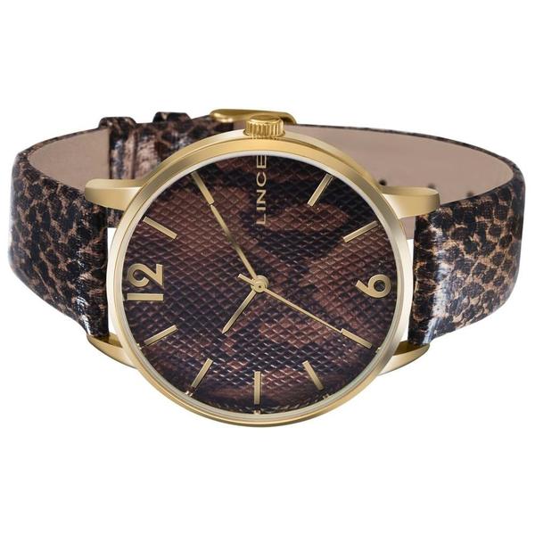 Imagem de Relógio Lince Feminino Dourado pulseira couro LRC605L M2MX