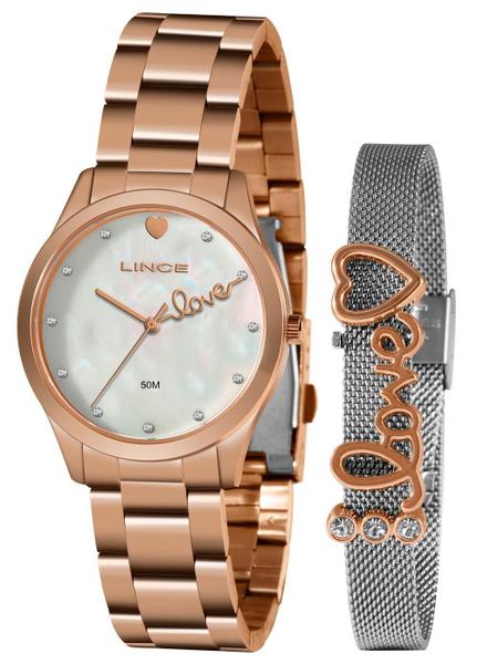 Imagem de Relógio Lince Feminino Kit Lrr4668Lkn00 B1Rx Rosegold