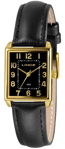 Imagem de Relogio Lince Feminino retangular dourado preto com numeros pulseira social sofistic LQC4823L25 P2PX