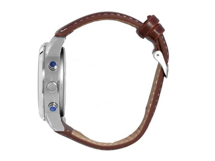 Imagem de Relogio Lince Masculino digital e analogico prata pulseira de couro anadigi MAC4489L B1NB