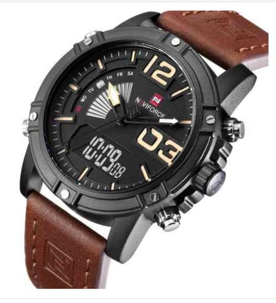 Imagem de Relógio Marron Masculino Naviforce Modelo 9095