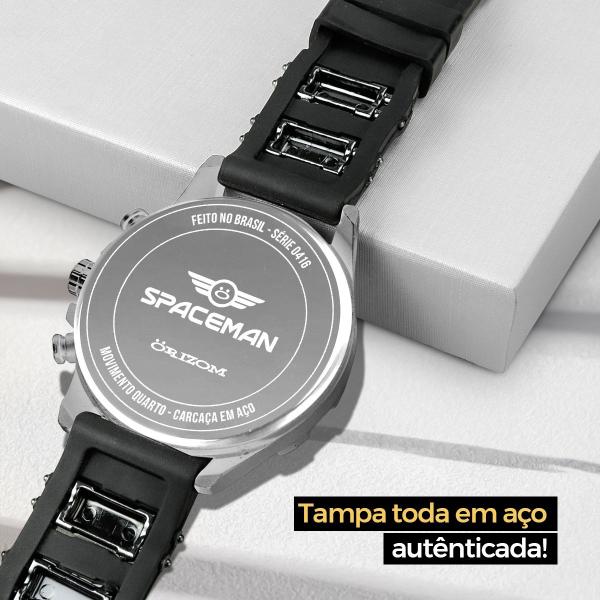 Imagem de Relogio masculino aço inox + cordão prata grumet + pulseira