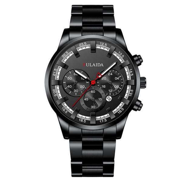 Imagem de Relógio Masculino Aço Inox Fulaida Elegante 42mm