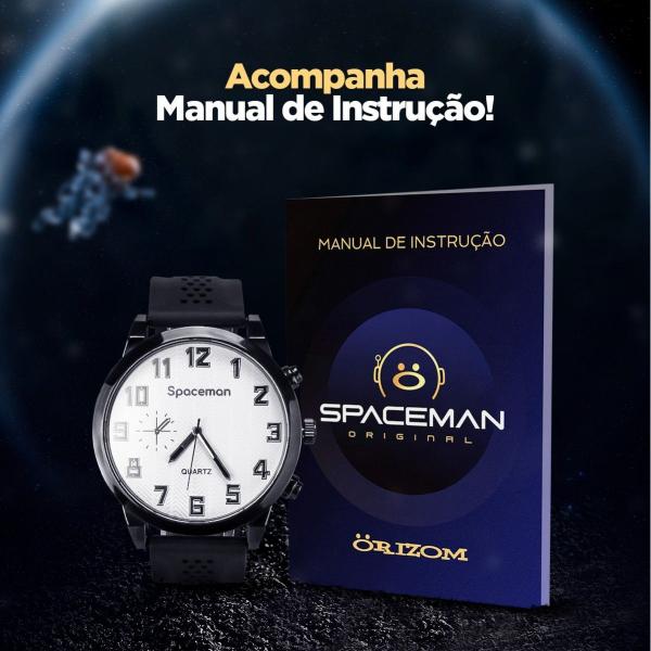 Imagem de Relogio masculino aço inox preto qualidade premium analogico branco presente social casual original