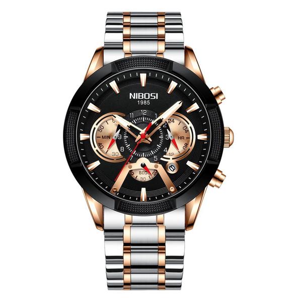 Relógio Masculino Analógico Cronógrafo Casual Nibosi 2379 Imagem de Relógio Masculino Analógico Cronógrafo Casual Nibosi 2379