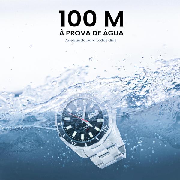 Imagem de Relógio Masculino Automático Orient Prata Casual Original Prova D'água Garantia 1 ano 469SS078F P1SX