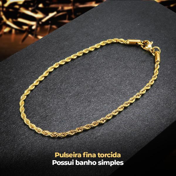 Imagem de relogio masculino banhado dourado + pulseira + crucifixo qualidade premium casual robusto pesado