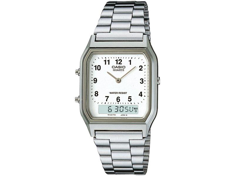 Imagem de Relógio Masculino Casio Anadigi - Resistente à Água Cronômetro AQ-230A-7BMQ