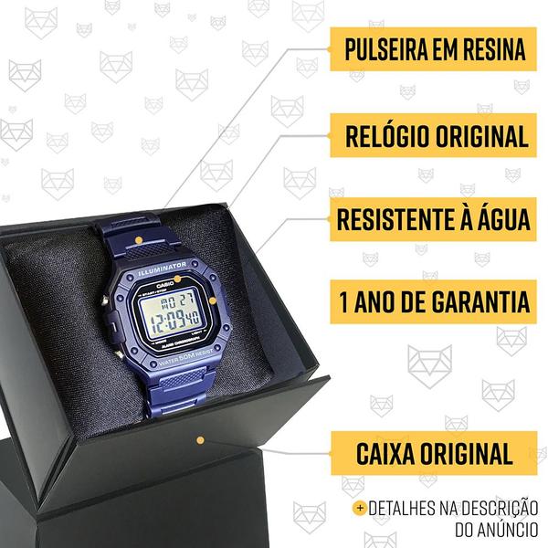 Imagem de Relógio Masculino Casio Digital Azul 1 Ano De Garantia Top