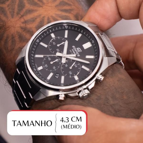 Imagem de Relógio Masculino Casio Edifice Cronógrafo Prata EFV-650D-1AVUDF