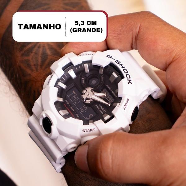 Imagem de Relógio Masculino Casio G-Shock Anadigi Branco  GA-700-7ADR