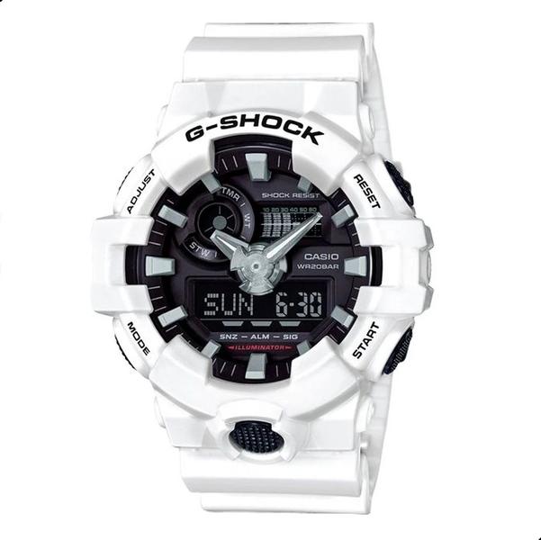 Imagem de Relógio Masculino Casio G-Shock Anadigi Branco  GA-700-7ADR