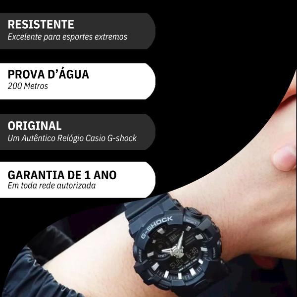 Imagem de Relógio Masculino Casio G-Shock Anadigi Preto GA-700-1BDR