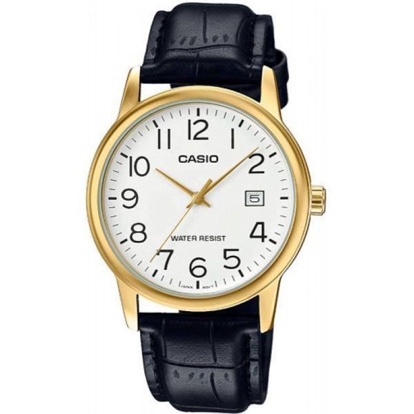 Imagem de Relógio Masculino Casio Mtp-V002Gl 7B2U Dourado Couro Preto