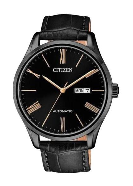 Imagem de Relógio Masculino Citizen Automatico Couro Preto Tz20939D