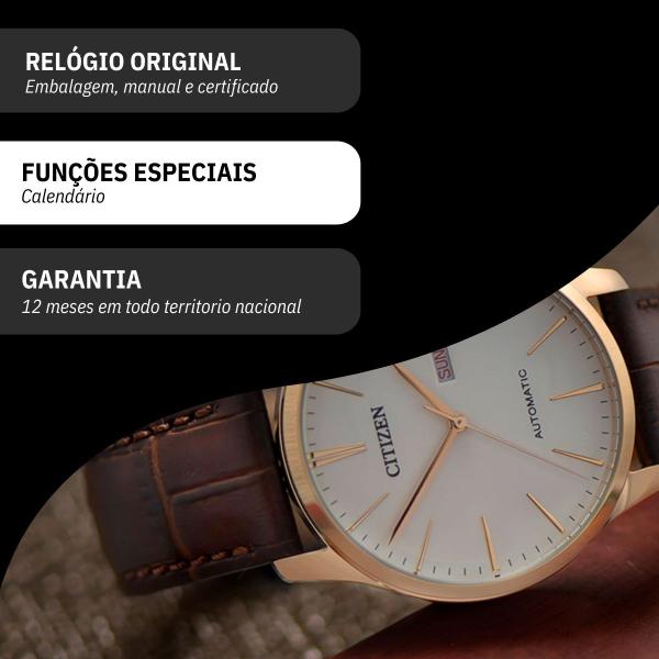 Imagem de Relógio Masculino Citizen Automático Couro TZ20788B