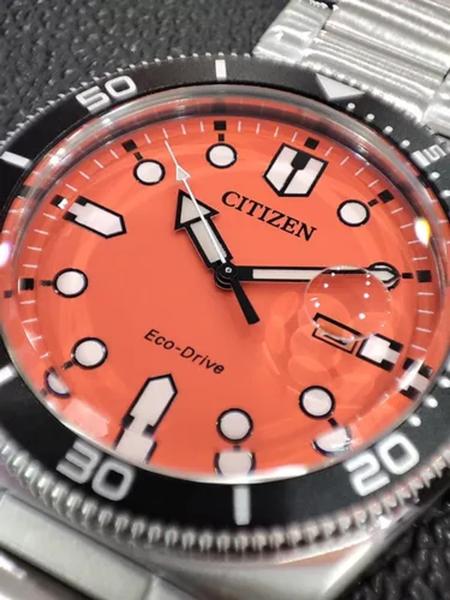 Imagem de Relógio Masculino Citizen Aw1760-81x Eco-drive Fundo Laranja