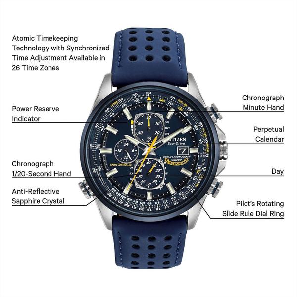 Imagem de Relógio Masculino Citizen Eco Drive Blue Angels At8020-03L