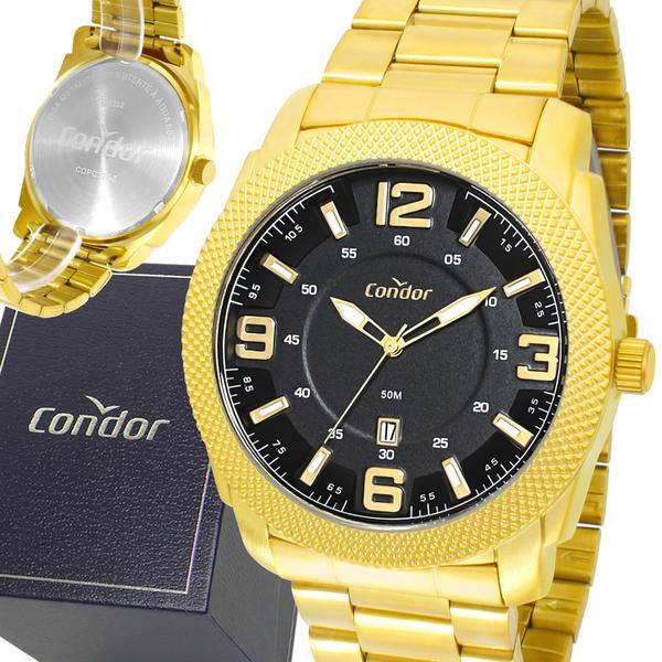 Imagem de Relógio Masculino Condor Dourado Original 1 Ano Garantia