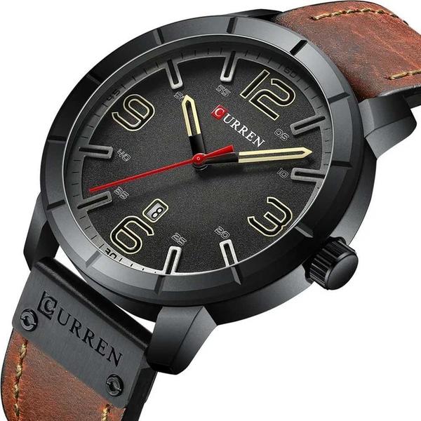 Relógio Masculino Curren Analogico 8327 Gn50014 Preto/Marrom Imagem de Relógio Masculino Curren Analogico 8327 Gn50014 Preto/Marrom