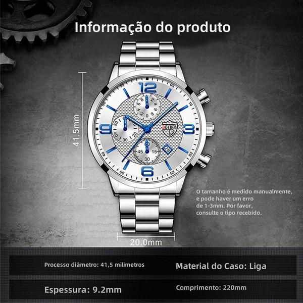 Imagem de Relógio Masculino de Pulso com Hora e Data Moderno