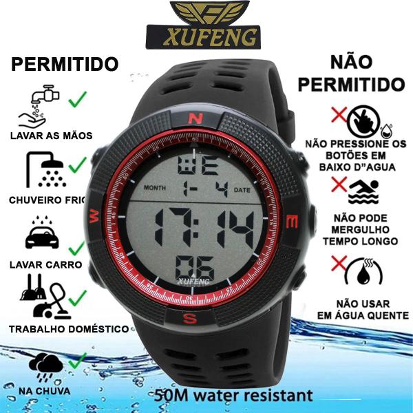 Imagem de Relógio Masculino de Pulso Digital Xufeng Esportivo Prova Dágua XF312