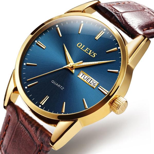 Imagem de Relógio Masculino Dourado Casual Pulseira  Luxo + Acessório