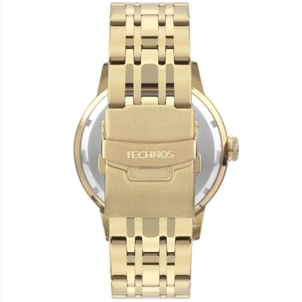 Imagem de Relógio Masculino Dourado Clássico Grandtech Technos Quartz Executivo Luxo Resistente a Agua 6P79BQ/1K