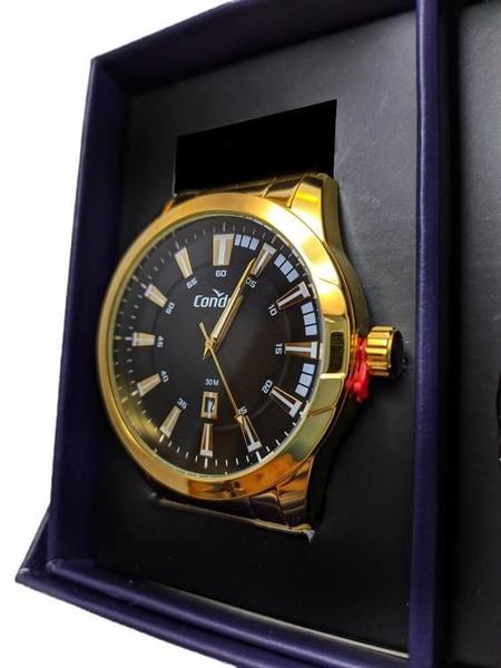 Imagem de Relógio Masculino Dourado Condor Speed Com Pulseira Inox