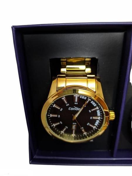 Imagem de Relógio Masculino Dourado Condor Speed Com Pulseira Inox