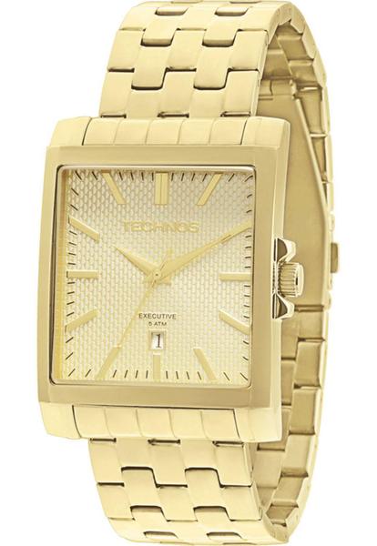 Imagem de Relógio masculino dourado technos original 2115koz/4x