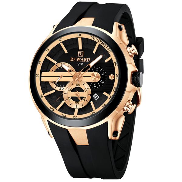 Relogio Masculino Esportivo Impermeavel 3atm Pulseira de Silicone - REWARD Imagem de Relogio Masculino Esportivo Impermeavel 3atm Pulseira de Silicone