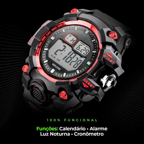 Relógio Masculino esportivo militar corrida Prova D'agua digital presente pai homem original - Orizom Imagem de Relógio Masculino esportivo militar corrida Prova D'agua digital presente pai homem original