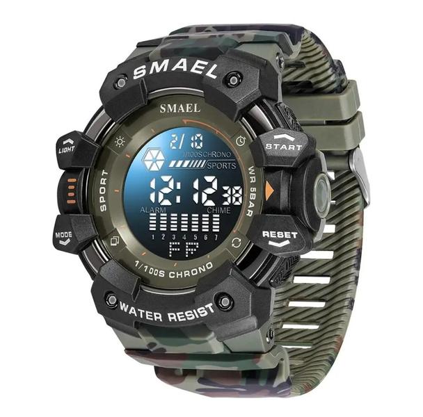 Imagem de Relógio Masculino Esportivo Smael 8050mc Camo Army Green