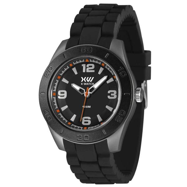 Imagem de Relógio Masculino Grafite Preto X-Watch Pulseira de Silicone