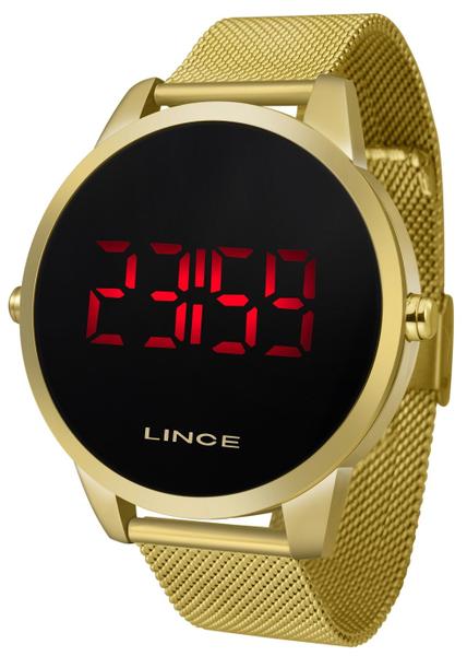 Imagem de Relógio Masculino Lince Digital Mdg4586L Pxkx Aço Dourado