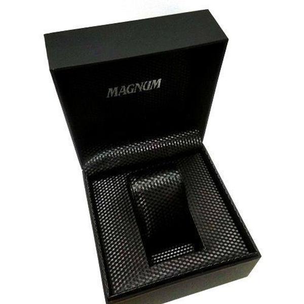 Imagem de Relógio Masculino Magnum Analógico  Calendário Military Branco/Preto MA33415B