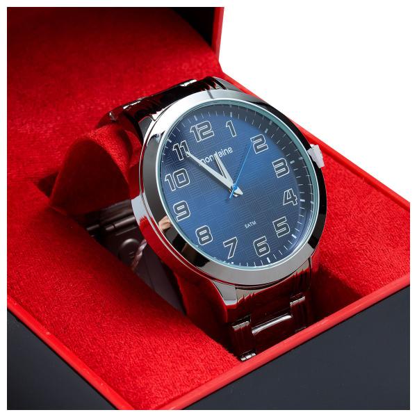 Imagem de Relógio Masculino Mondaine Prata  99143G0MVNE2 Fundo Azul