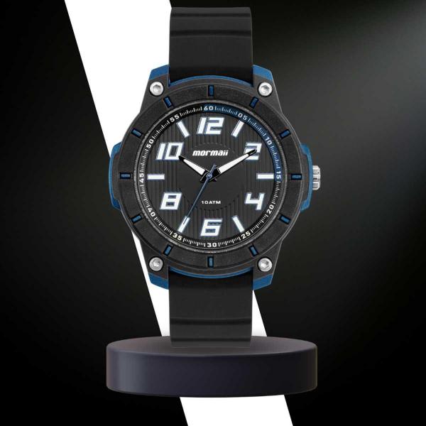 Relógio Masculino Mormaii Analógico MO2035LH/8A - Azul Imagem de Relógio Masculino Mormaii Analógico MO2035LH/8A - Azul