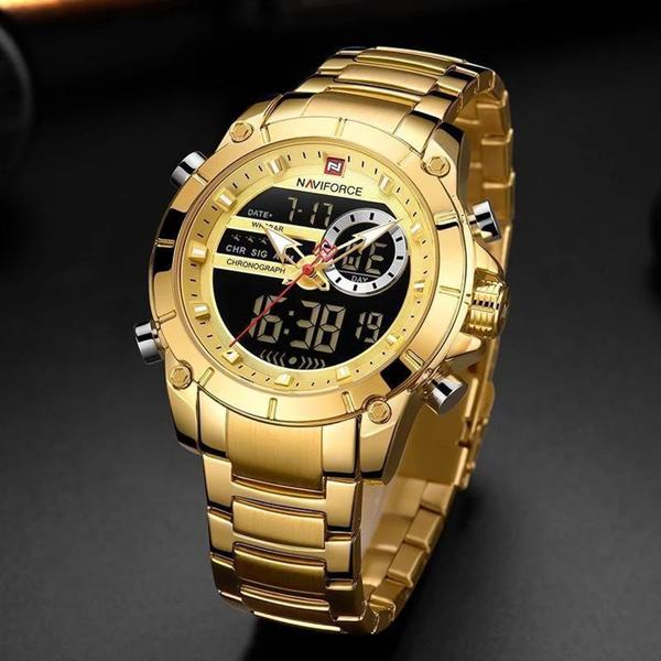 Imagem de Relógio Masculino Naviforce 9163 Dourado 48mm - Navifirce