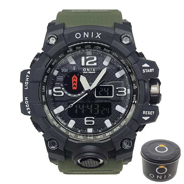 Imagem de Relógio Masculino Onix AnaDigi OX117 Verde e Preto