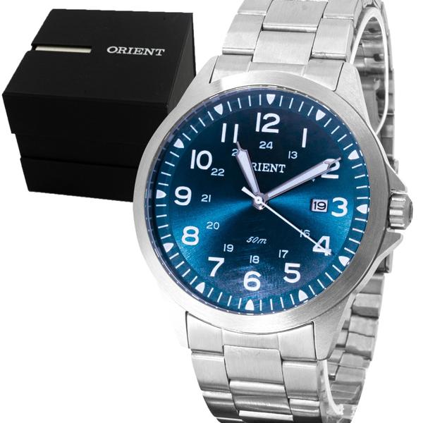 Relogio Masculino Orient Analogico Aço Inoxidavel Prata Calendario Social Original Resiste... Relogio Masculino Orient Analogico Aço Inoxidavel Prata Calendario Social Original Resiste...