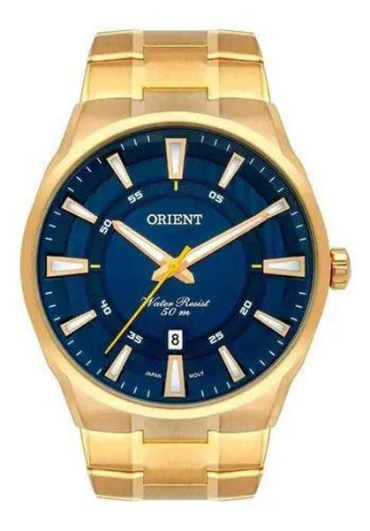 Imagem de Relógio Masculino Orient MGSS1191 D1KX Dourado Mostrador Azul