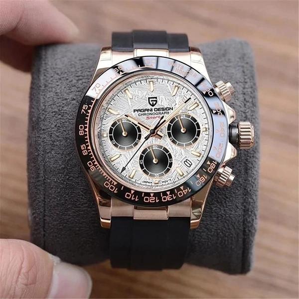 Imagem de Relógio Masculino Pagani Design - Quartzo, 40mm, À Prova D'Água, Safira e Cronógrafo