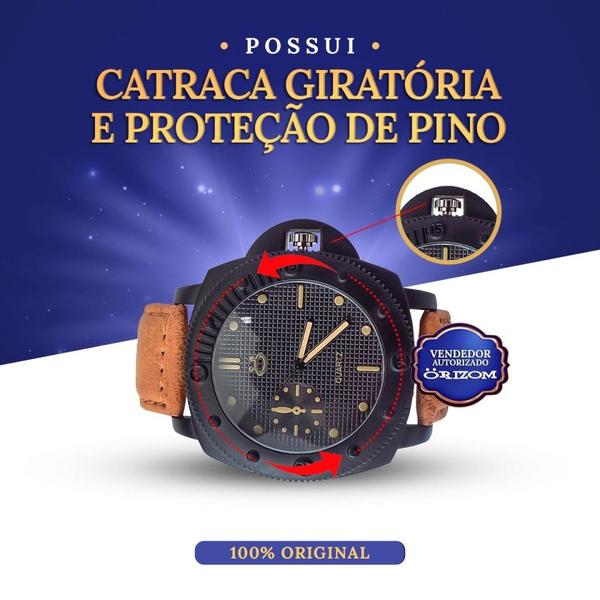 Imagem de Relógio Masculino preto analógico envio 24h moda