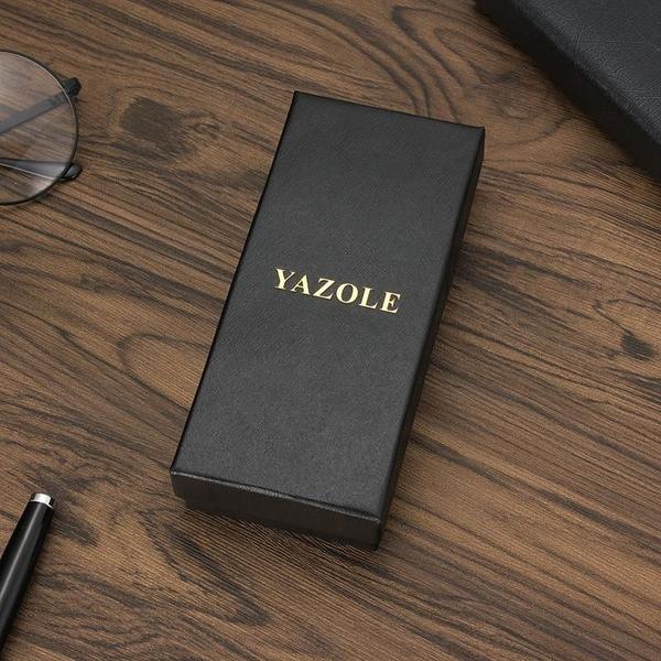 Imagem de Relógio Masculino Preto Yazole 332 Couro + Estojo