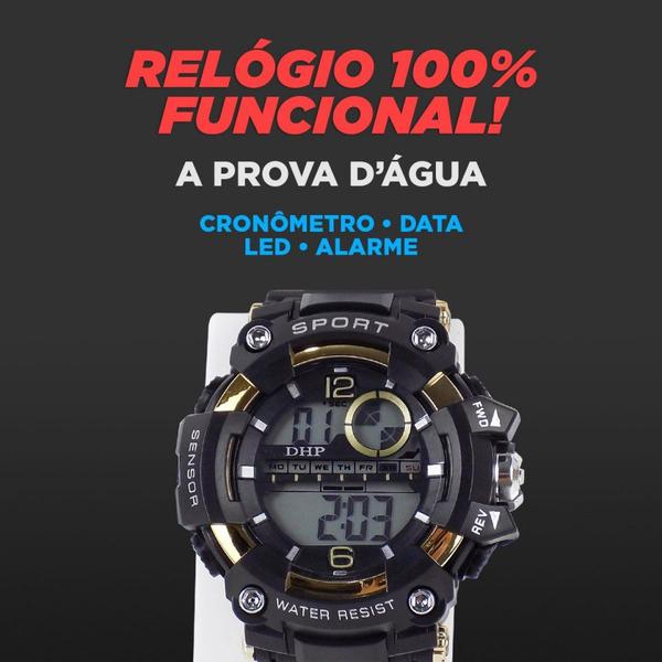 Imagem de Relógio Masculino prova dagua pulseira silicone luxo