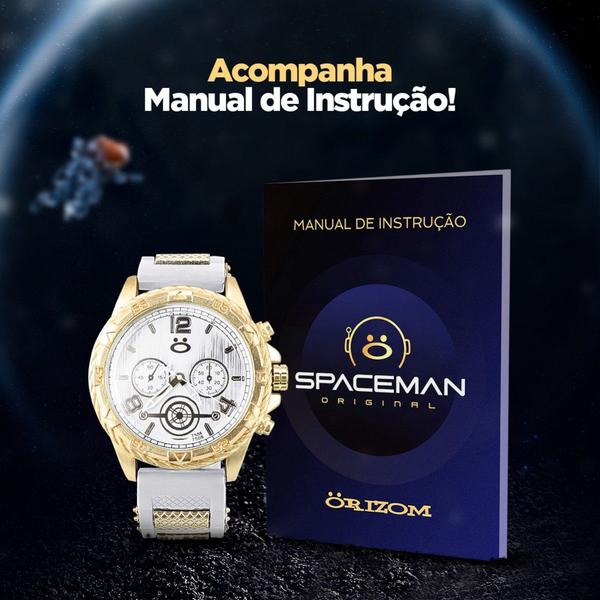 Imagem de Relógio Masculino pulseira silicone analogico dourado