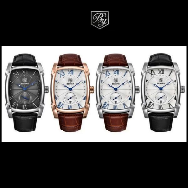 Relógio Masculino Quadrado Casual de Quartzo Impermeável - BENYAR Imagem de Relógio Masculino Quadrado Casual de Quartzo Impermeável